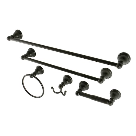 Kingston Brass 5-Piece Bathroom Accessory Set, Oil Rubbed Bronze BAHK5112478ORB